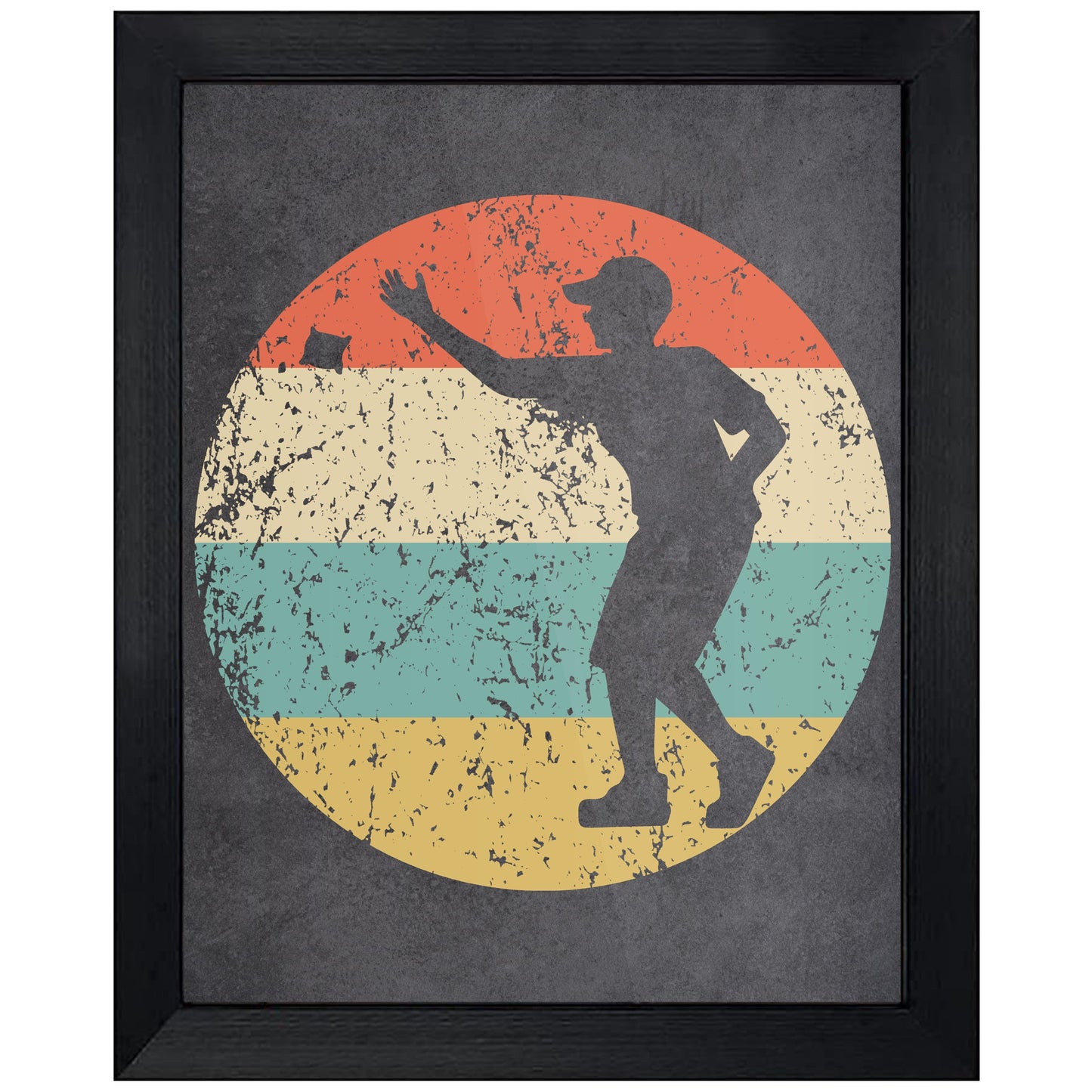 Cornhole Toss Icon Retro 8"x10" Wall Art Print