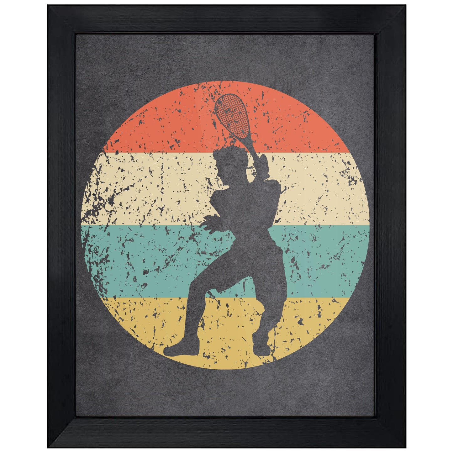 Racquetball Player Sports Icon Retro 8"x10" Wall Art Print
