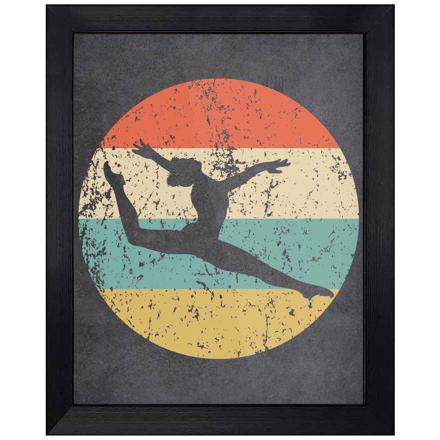 Gymnast Gymnastics Sports Icon Retro 8"x10" Wall Art Print