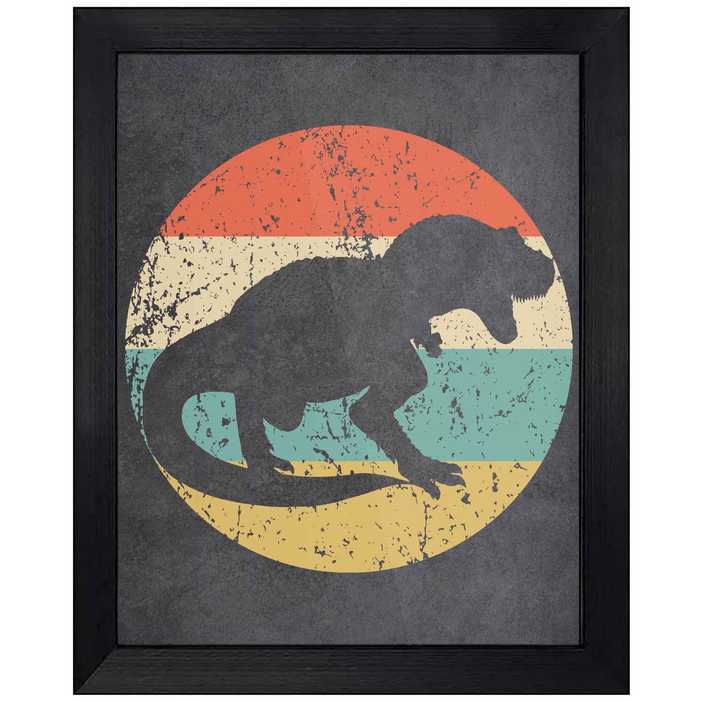 Tyrannosaurus Rex T Rex Dinosaur Icon Retro 8"x10" Wall Art Print