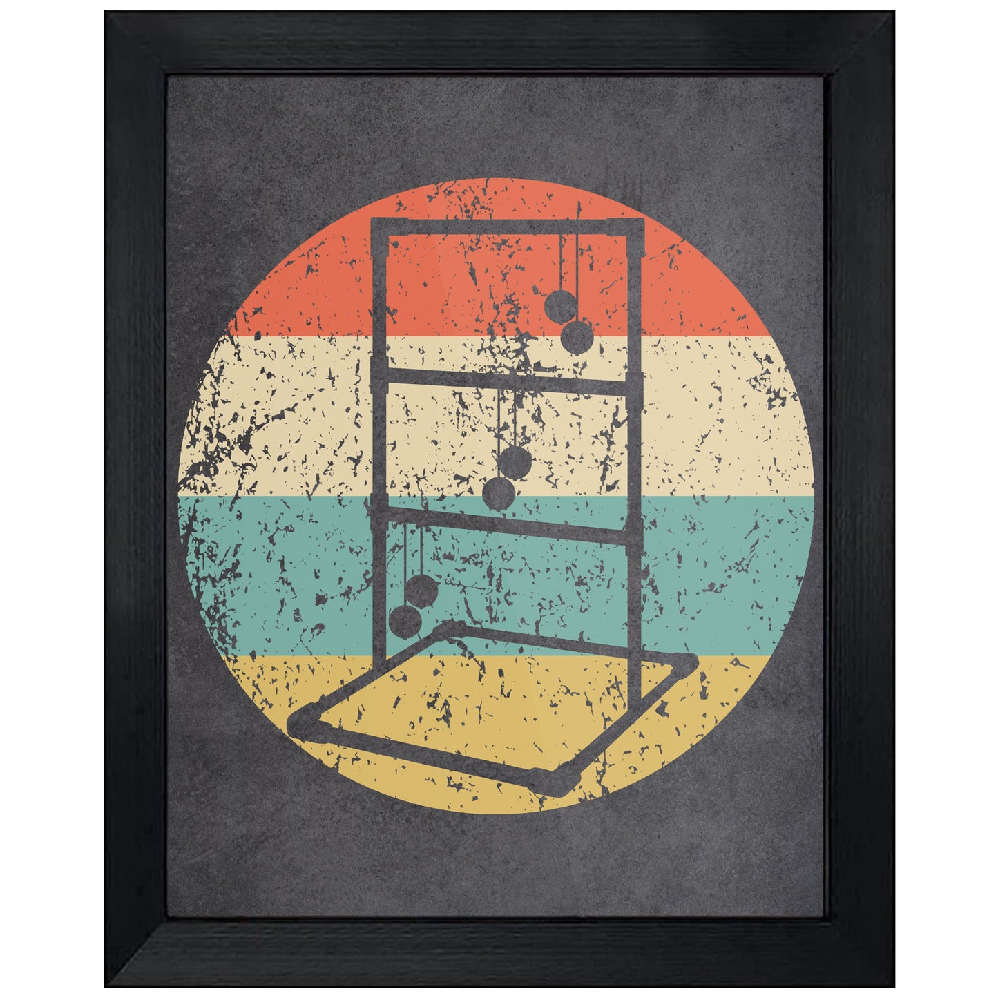 Ladder Toss Icon Retro 8"x10" Wall Art Print