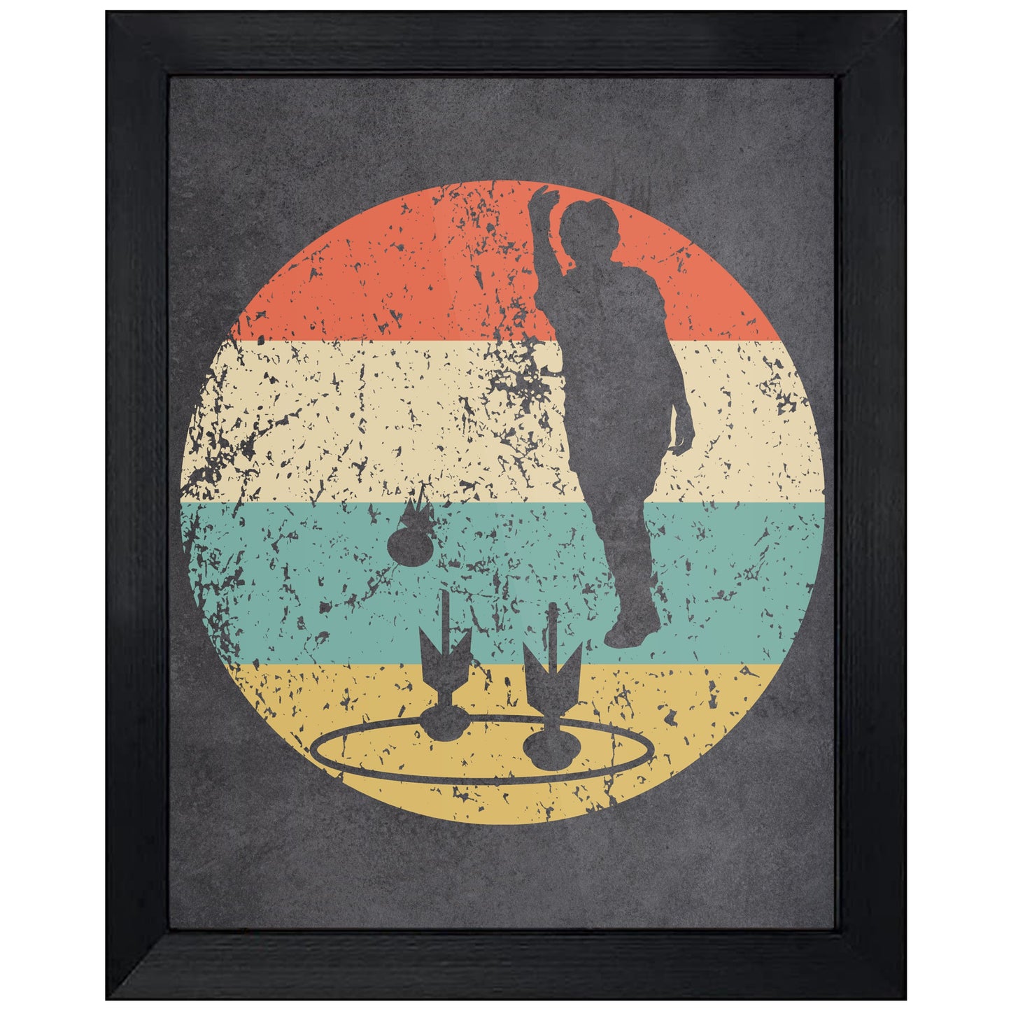 Lawn Darts Icon Retro 8"x10" Wall Art Print