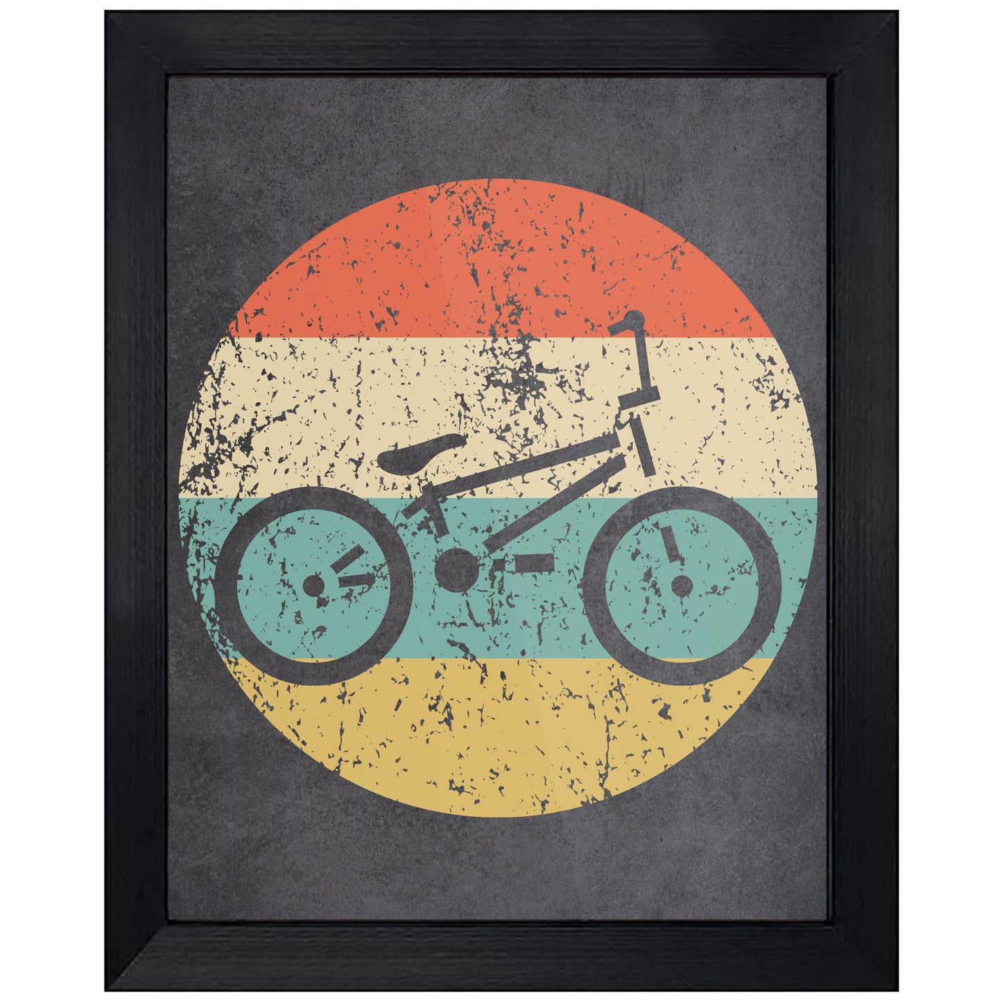 Bicycle BMX Bike Icon Retro 8"x10" Wall Art Print