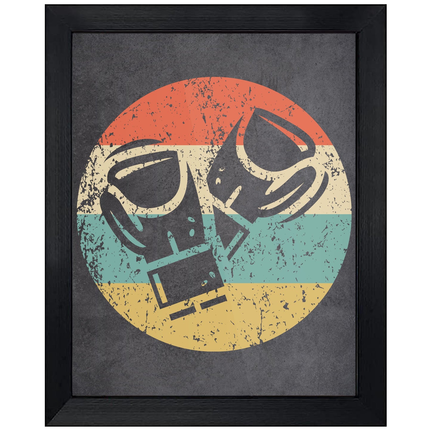 Boxing Gloves  Sports Icon Retro 8"x10" Wall Art Print