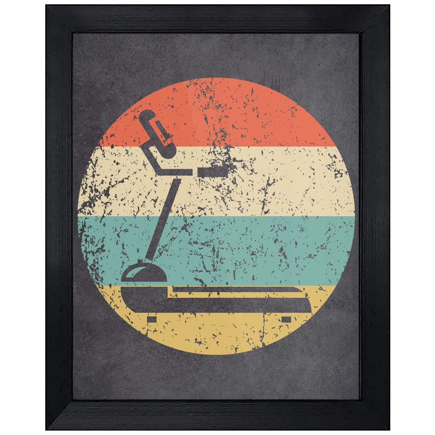 Treadmill Gym Equipment Icon Retro 8"x10" Wall Art Print