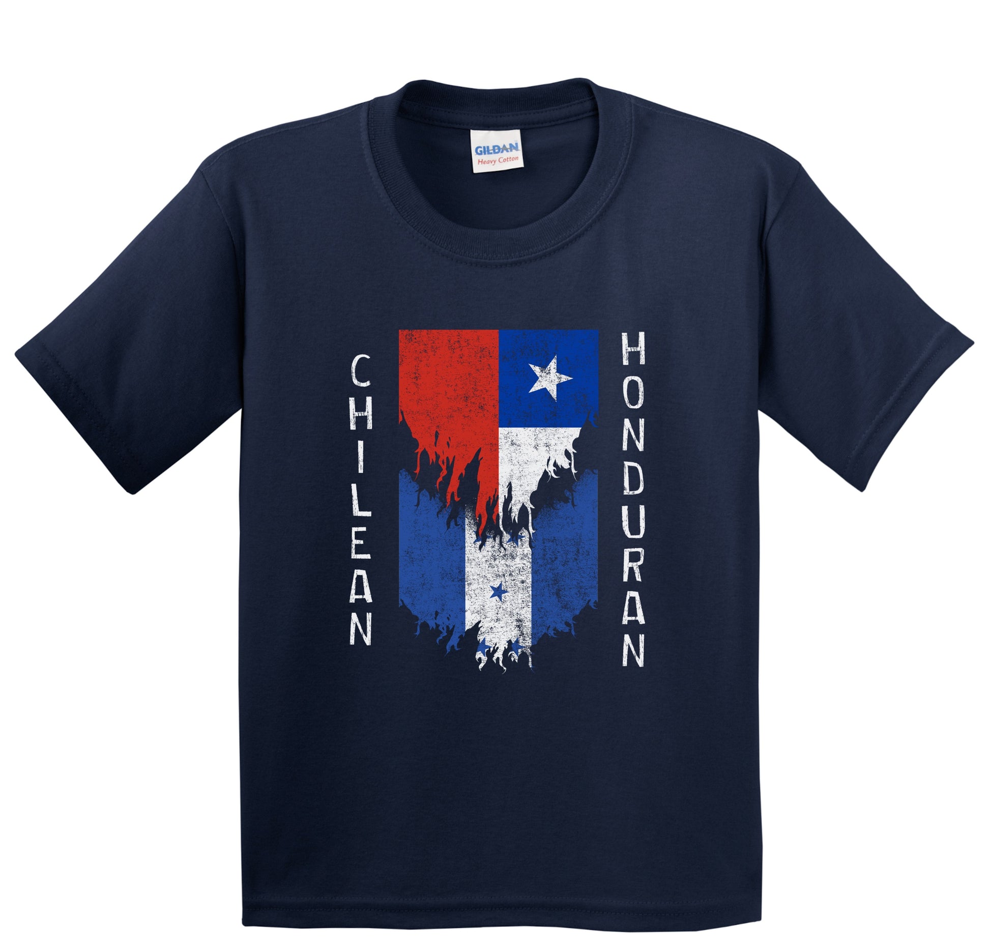 Chilean Honduran Flags Ripped Torn Chile Honduras Youth T-Shirt