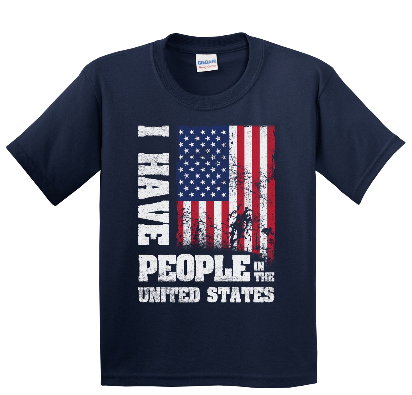 I Have People In the United States American Flag Youth T-Shirt