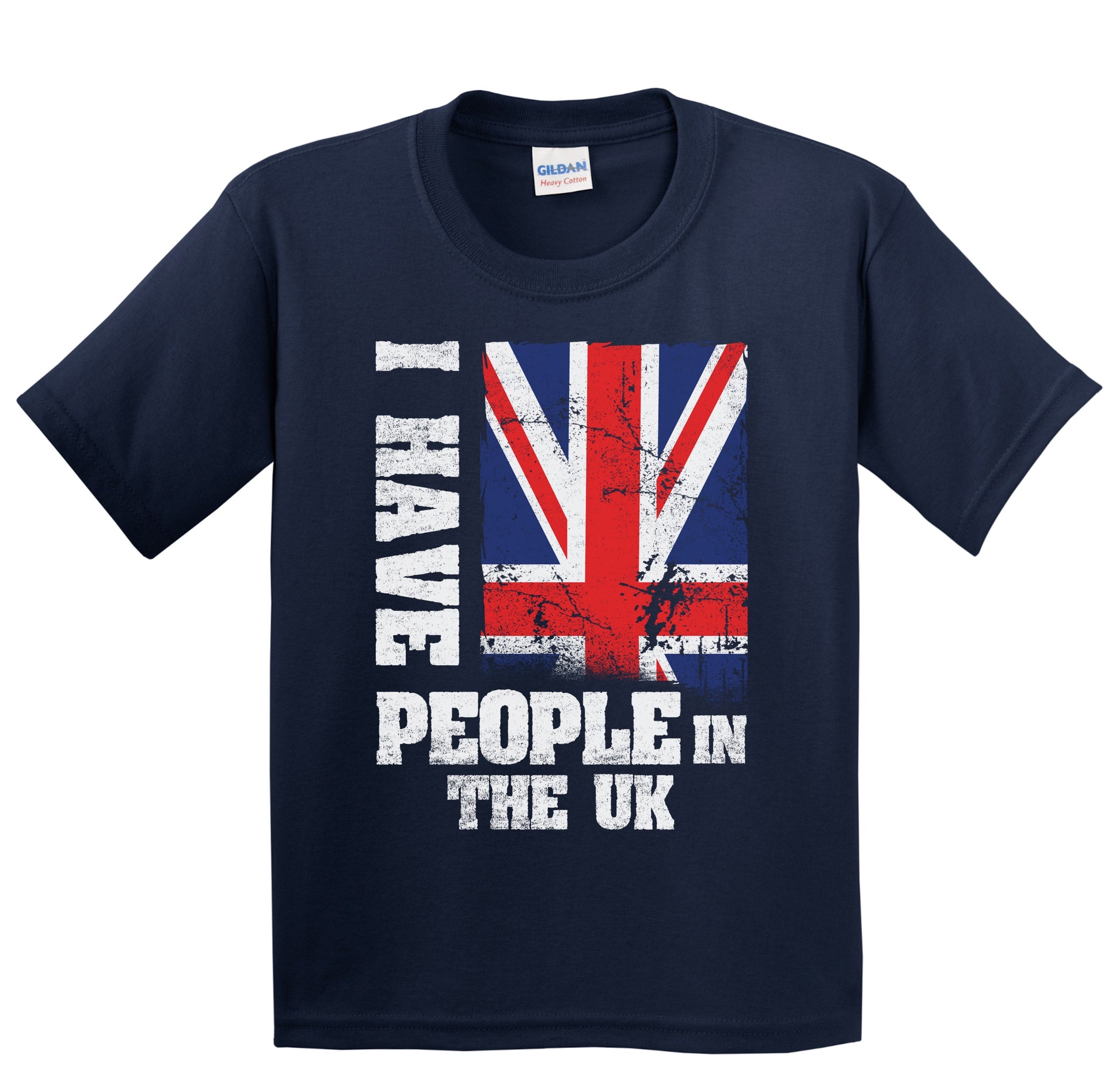 I Have People In the UK British Flag Youth T-Shirt