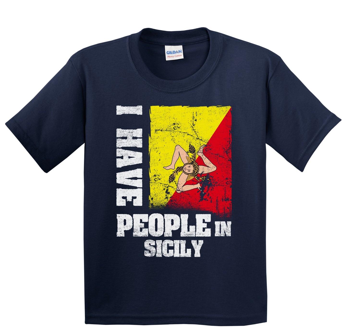 I Have People In Sicily Sicilian Flag Youth T-Shirt