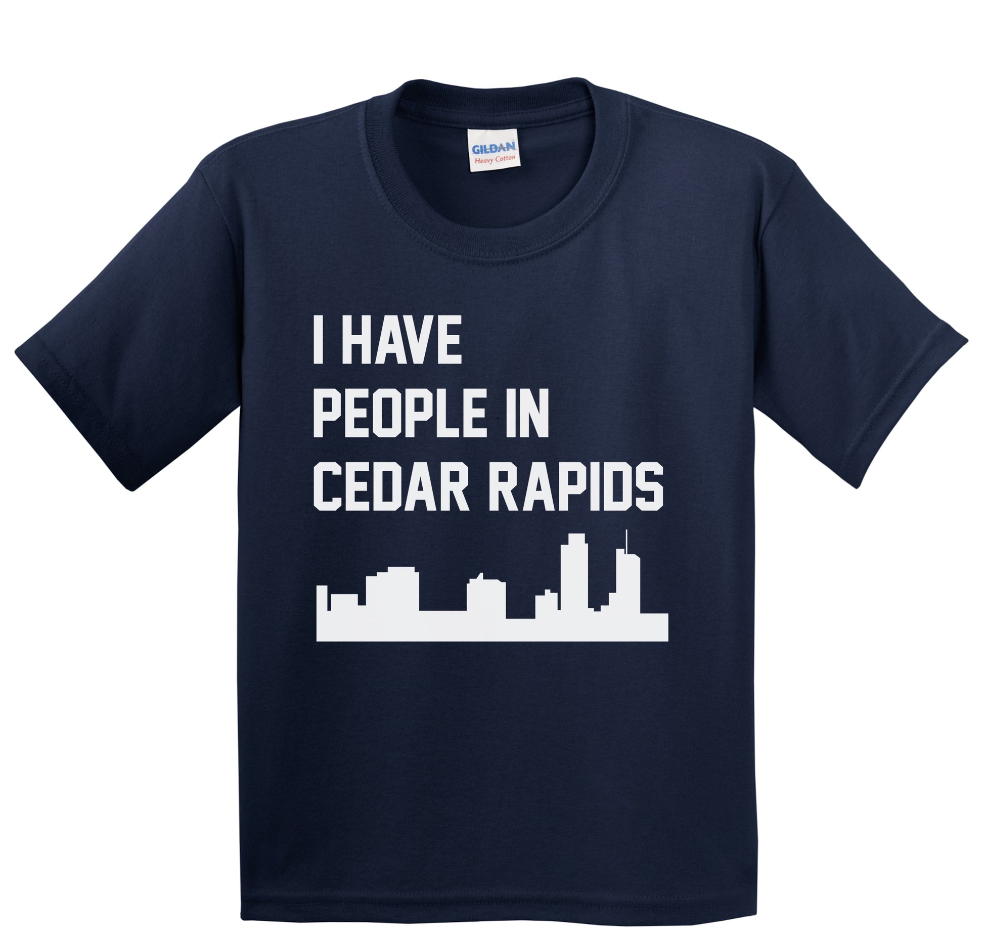 I Have People In Cedar Rapids Iowa Skyline Youth T-Shirt
