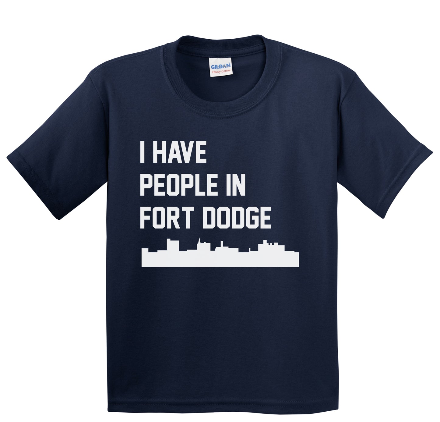 I Have People In Fort Dodge Iowa Skyline Youth T-Shirt