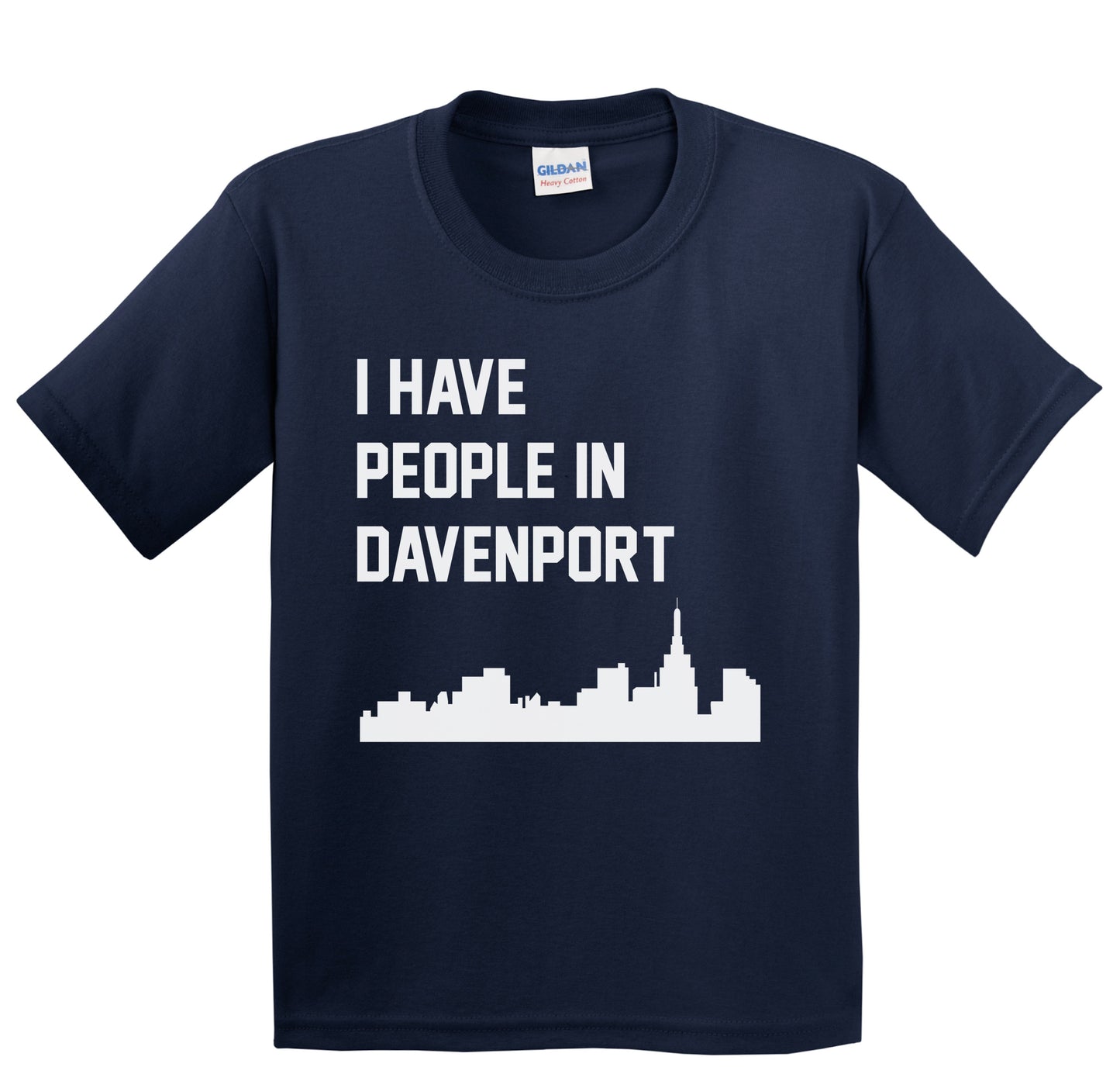 I Have People In Davenport Iowa Skyline Youth T-Shirt