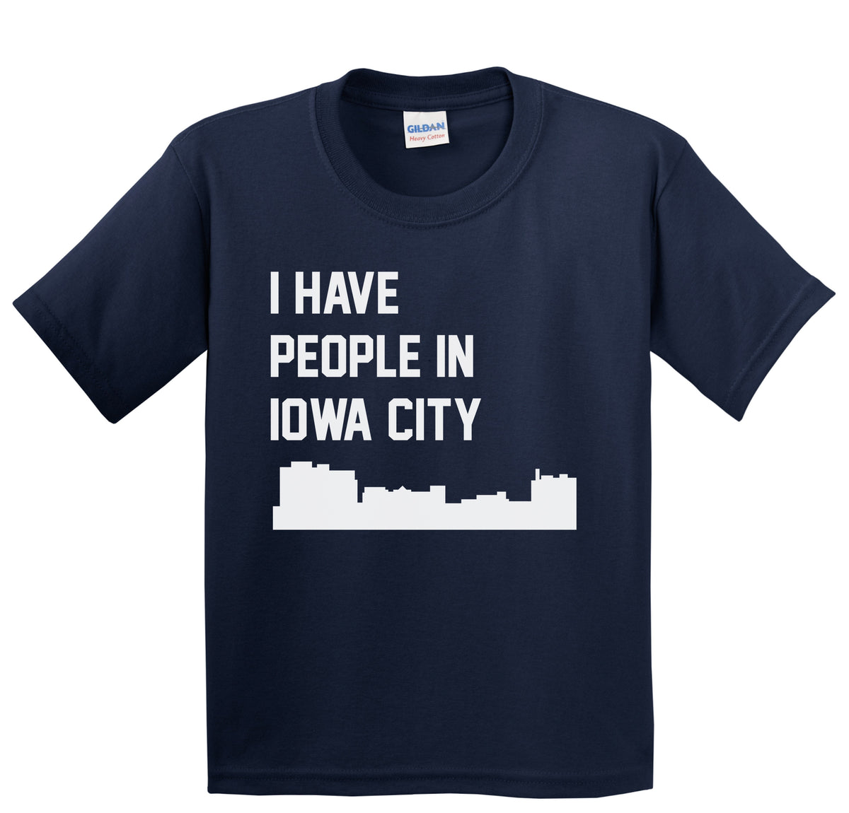 I Have People In Iowa City Iowa Skyline Youth T-Shirt