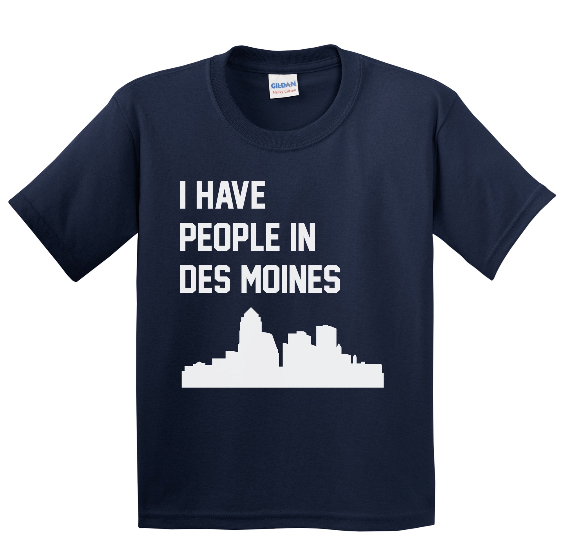 I Have People In Des Moines Iowa Skyline Youth T-Shirt