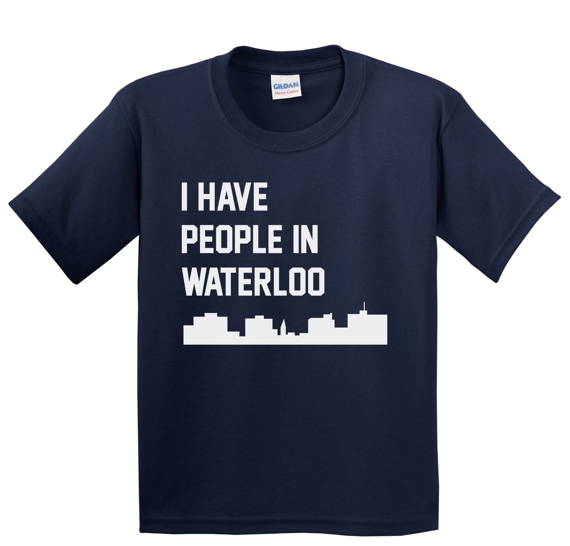 I Have People In Waterloo Iowa Skyline Youth T-Shirt