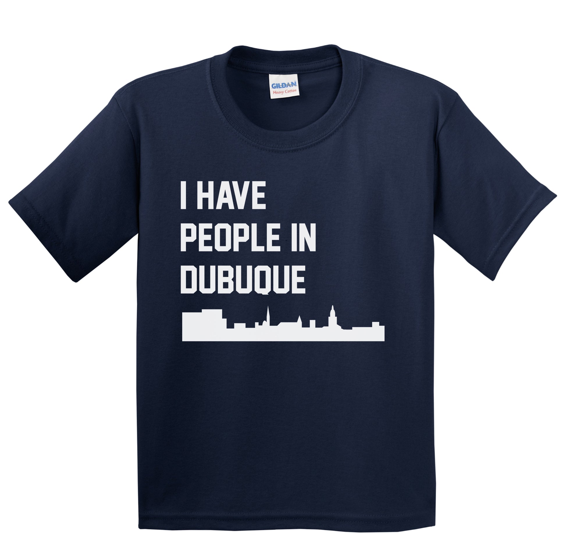I Have People In Dubuque Iowa Skyline Youth T-Shirt