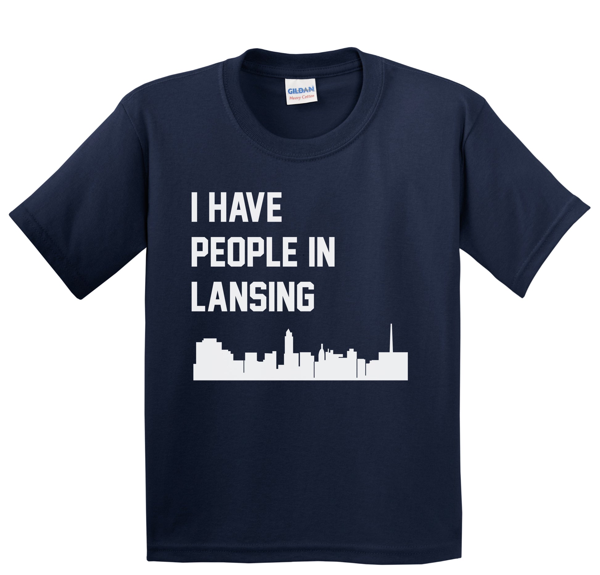 I Have People In Lansing Michigan Skyline Youth T-Shirt