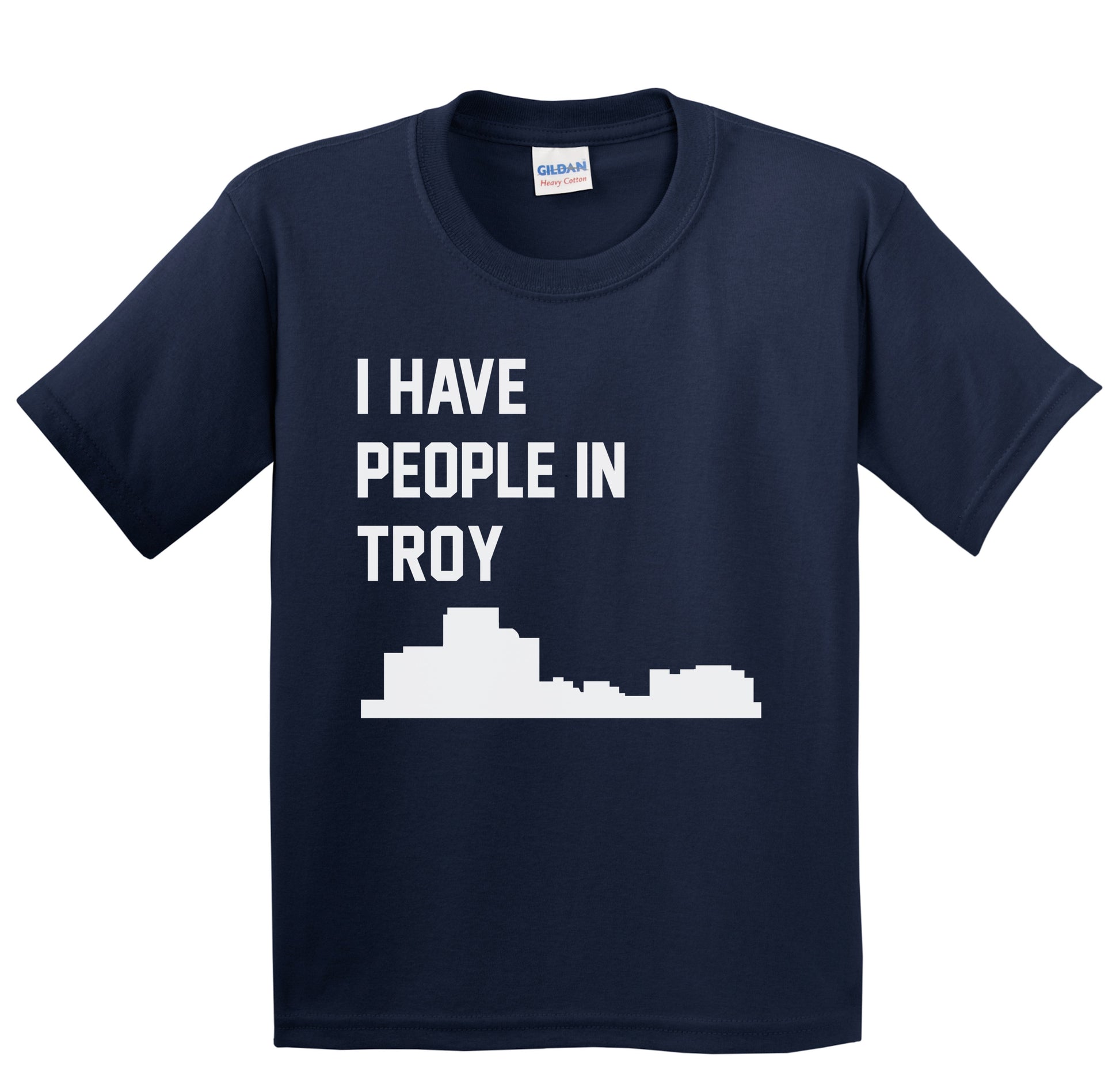 I Have People In Troy Michigan Skyline Youth T-Shirt
