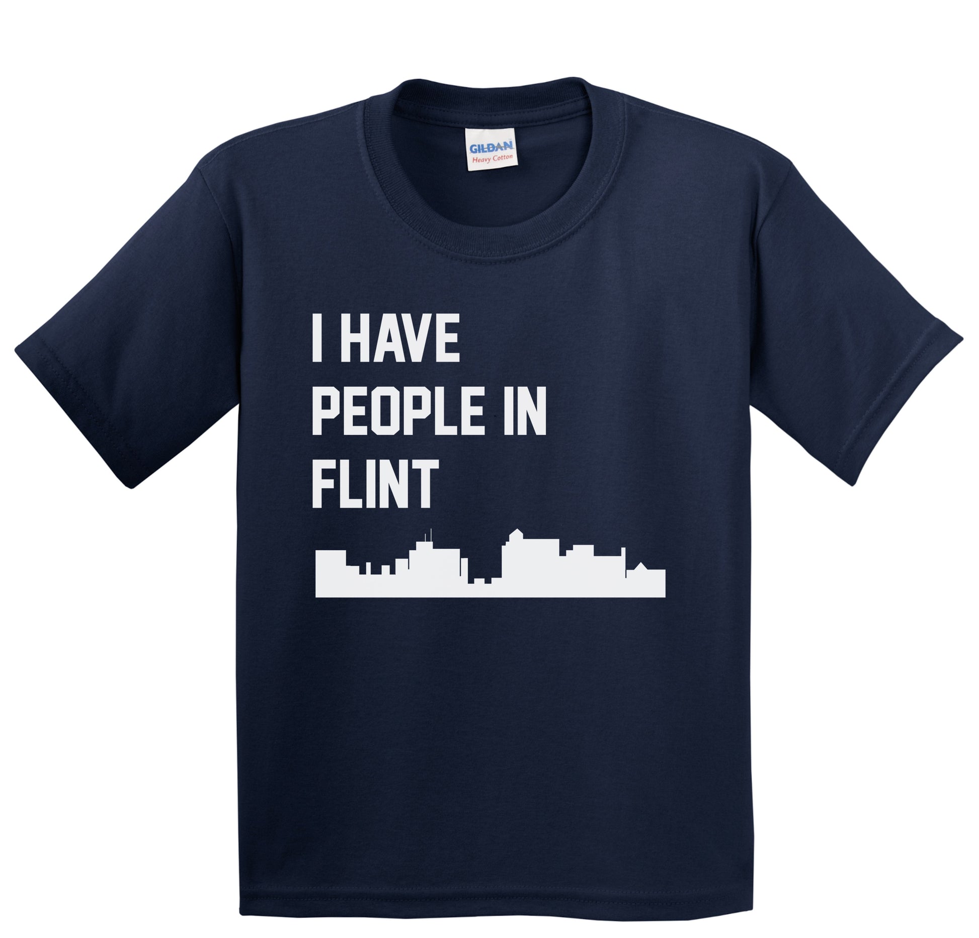 I Have People In Flint Michigan Skyline Youth T-Shirt