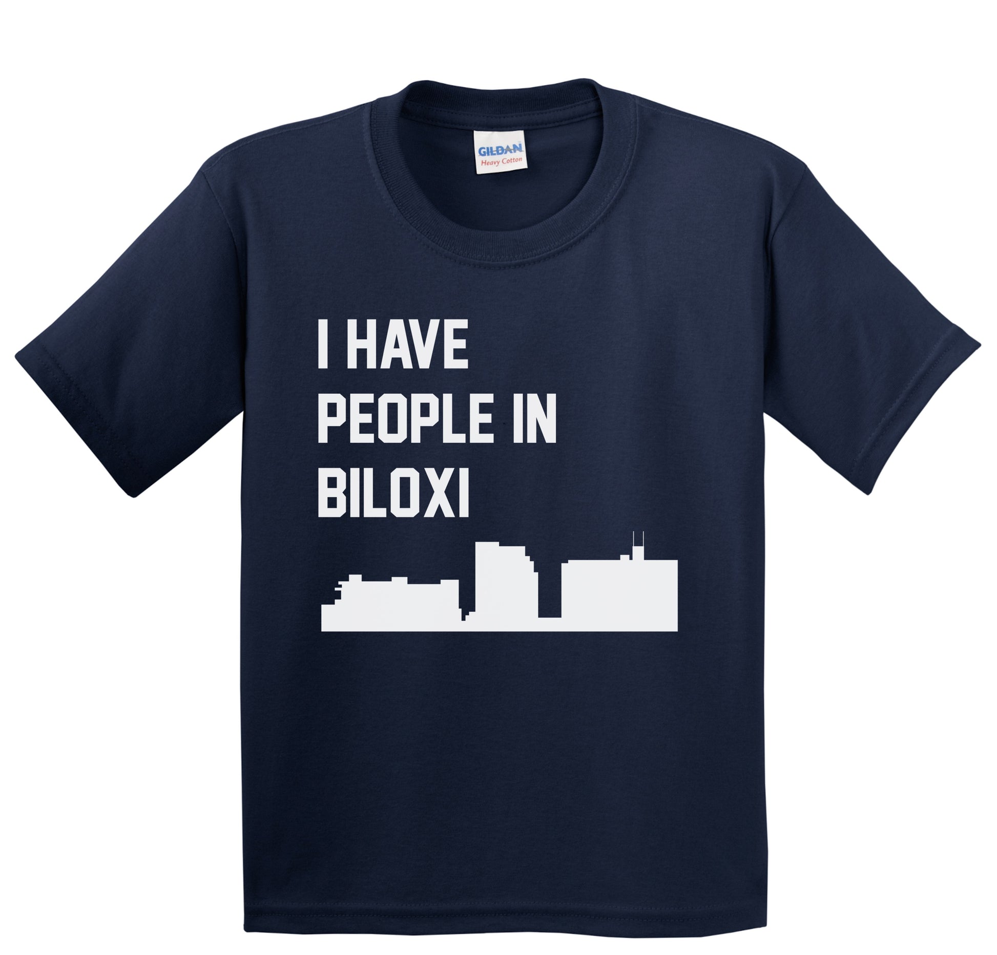 I Have People In Biloxi Mississippi Skyline Youth T-Shirt