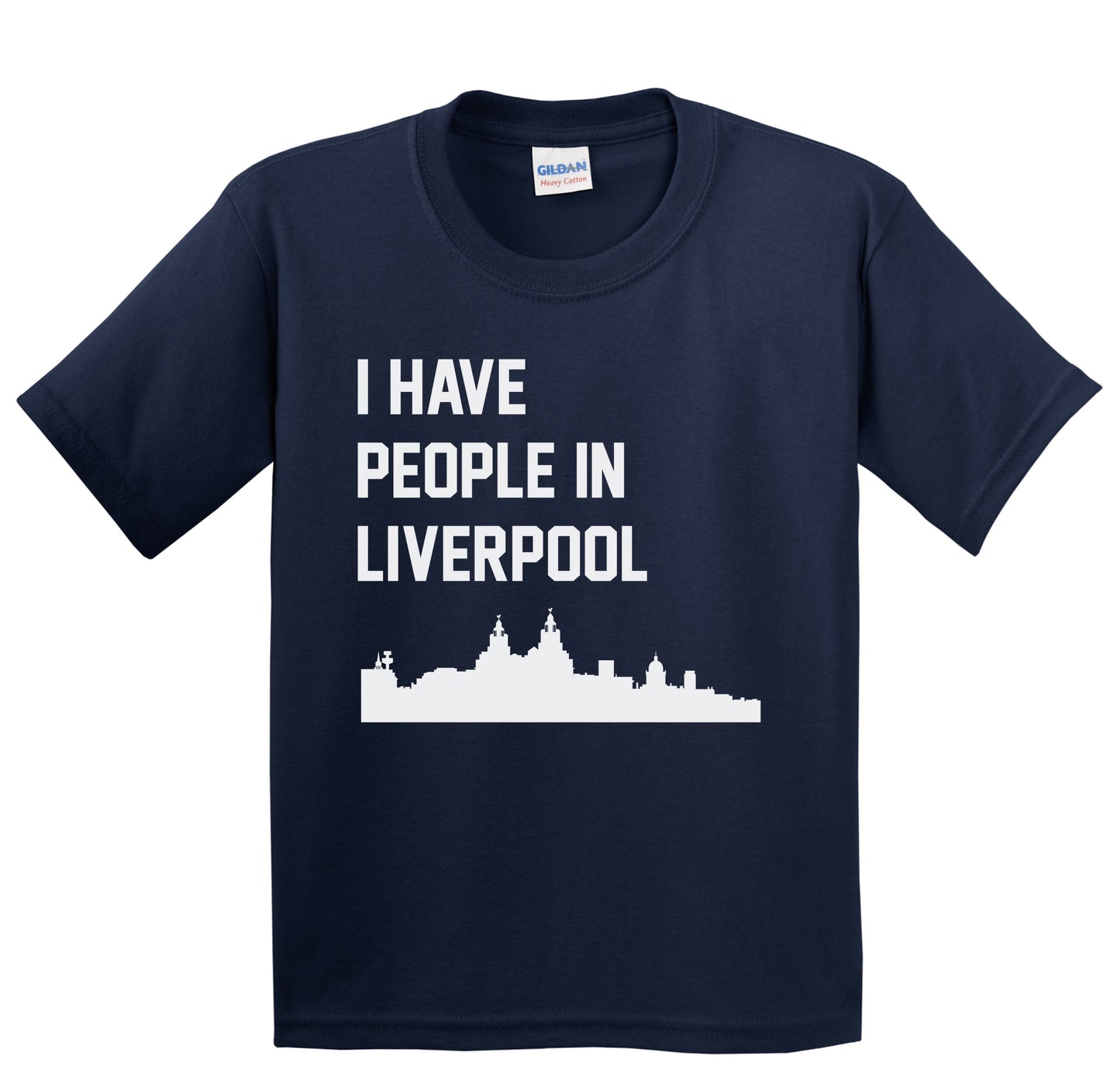 I Have People In Liverpool England Skyline Youth T-Shirt