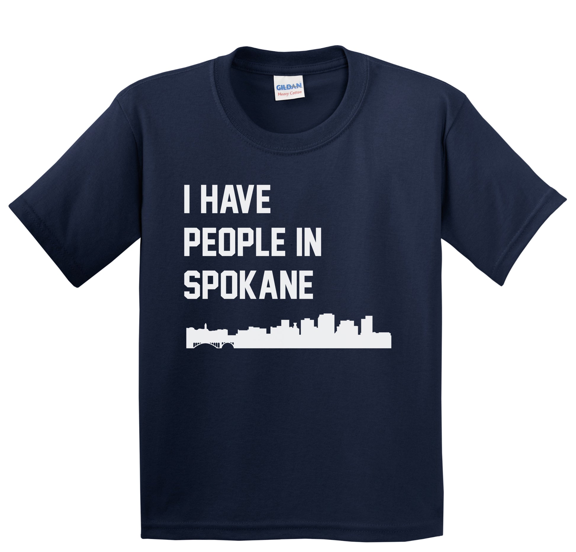 I Have People In Spokane Washington Skyline Youth T-Shirt