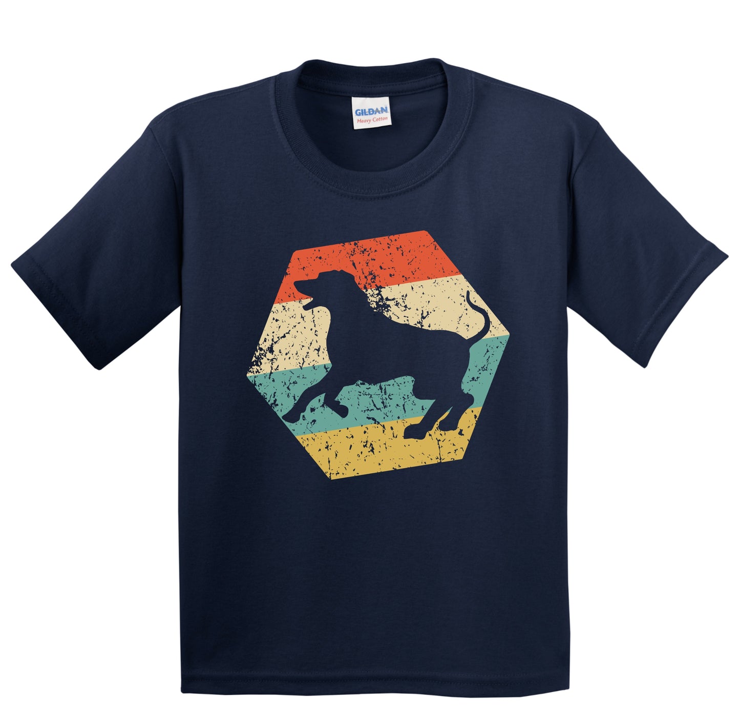 Rhodesian Ridgeback Dog Breed Retro Distressed Hexagon Youth T-Shirt