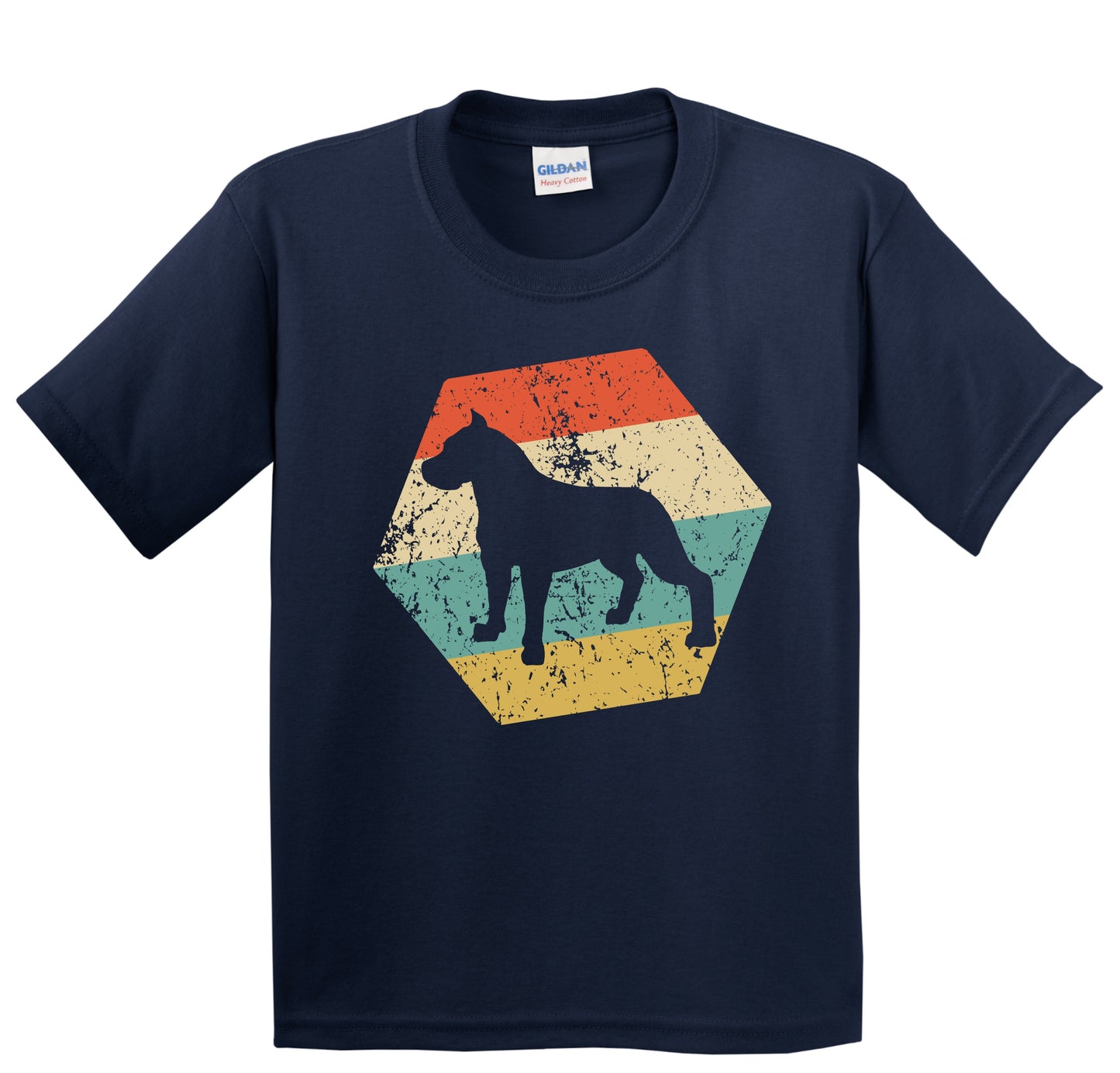 Cane Corso Dog Breed Retro Distressed Hexagon Youth T-Shirt
