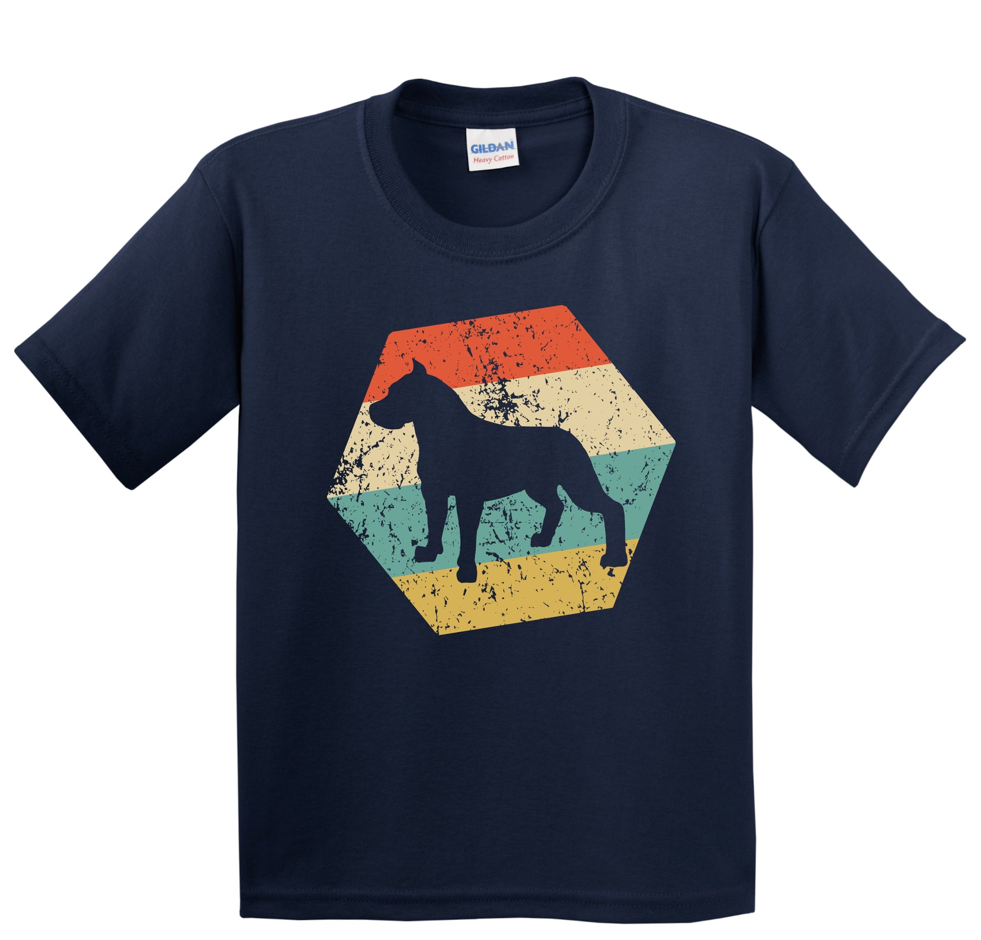 Cane Corso Dog Breed Retro Distressed Hexagon Youth T-Shirt