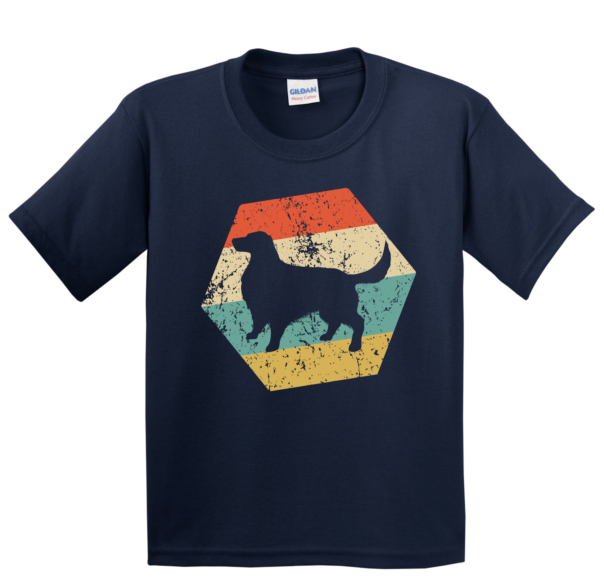 Irish Setter Dog Breed Retro Distressed Hexagon Youth T-Shirt