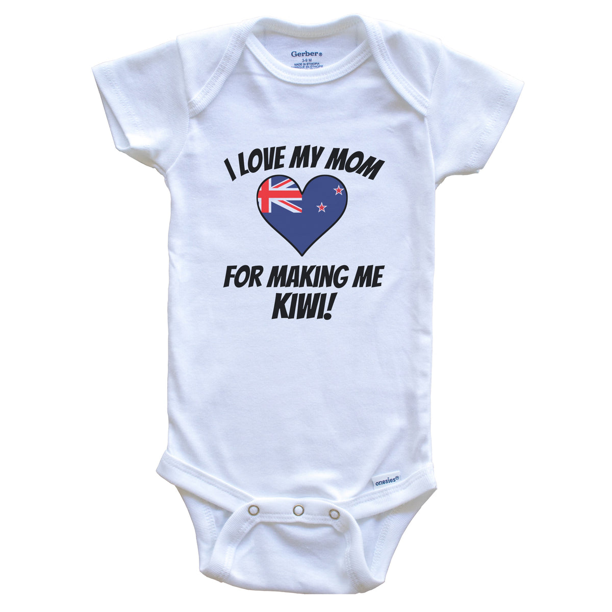 I Love My Mom For Making Me Kiwi Funny New Zealand Baby Bodysuit