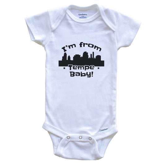 I'm From Tempe Baby Funny Tempe Arizona Skyline Baby Bodysuit