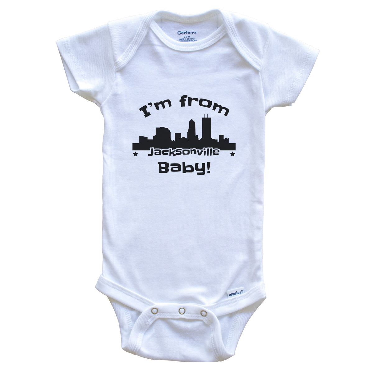 I'm From Jacksonville Baby Funny Jacksonville Florida Skyline Baby Bodysuit