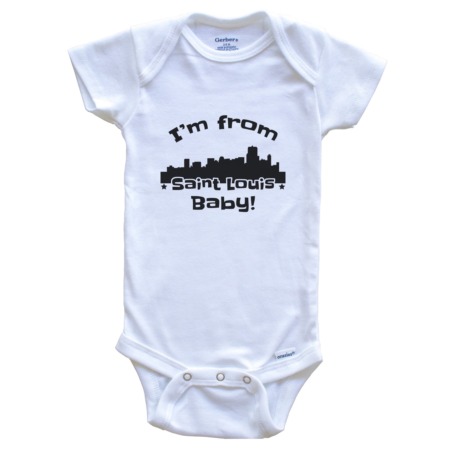 I'm From Saint Louis Baby Funny Saint Louis Missouri Skyline Baby Bodysuit