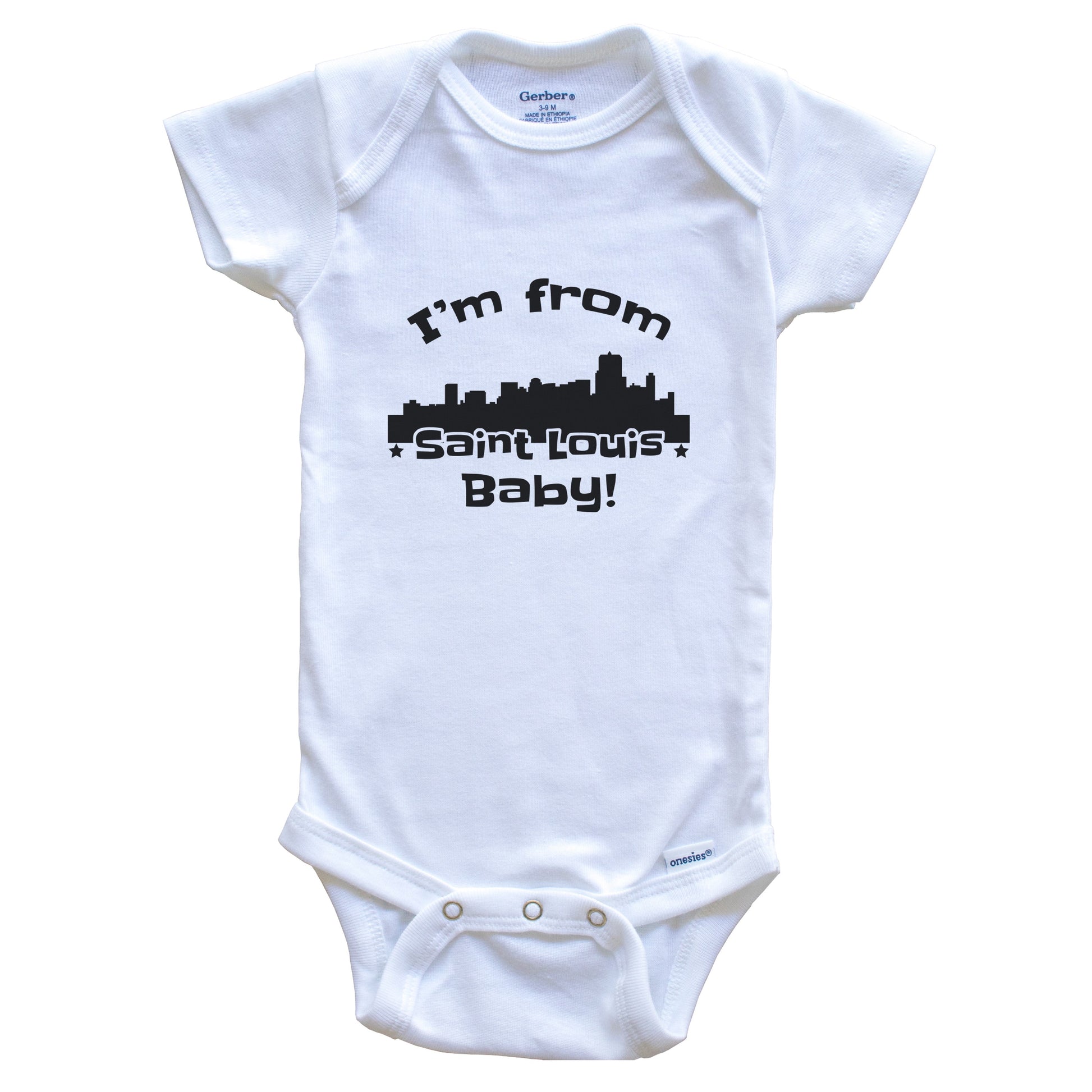 I'm From Saint Louis Baby Funny Saint Louis Missouri Skyline Baby Bodysuit