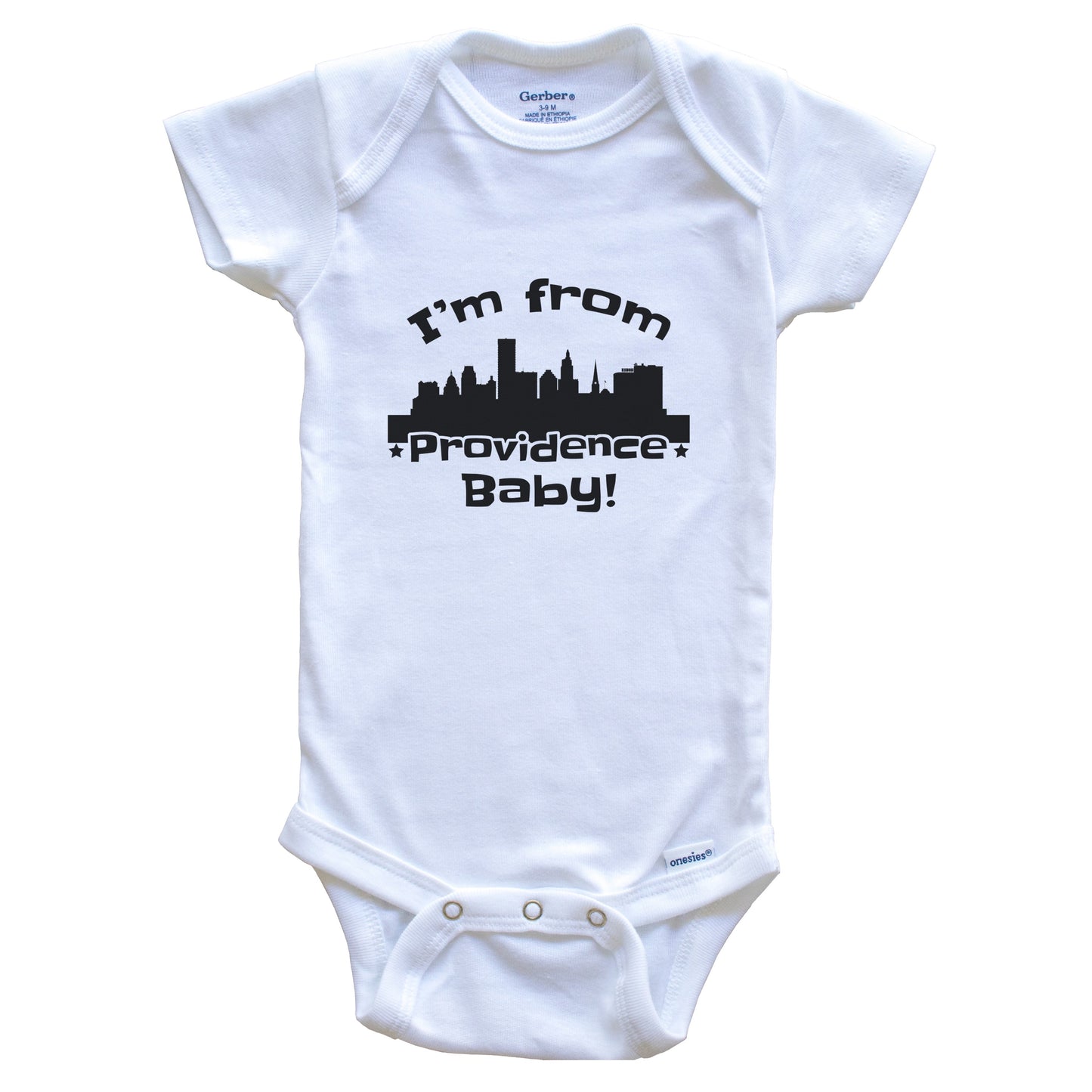 I'm From Providence Baby Funny Providence Rhode Island Skyline Baby Bodysuit