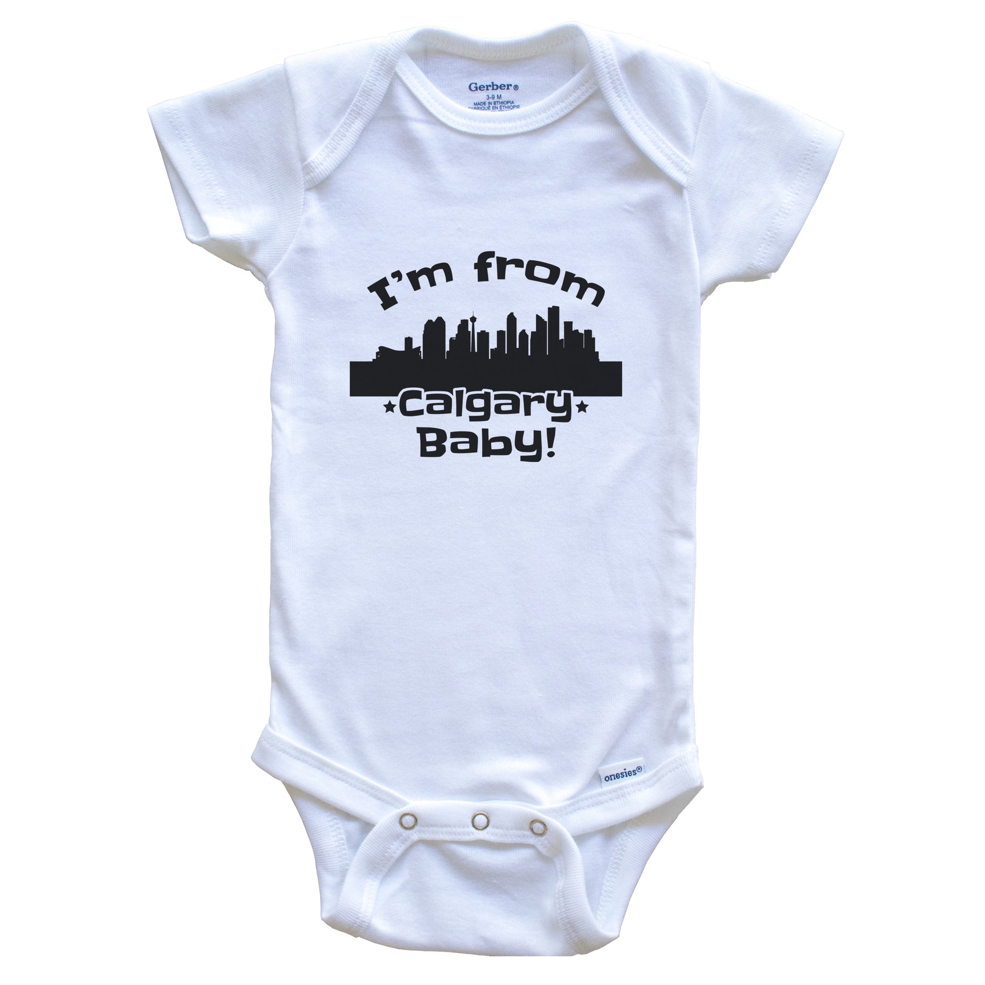 I'm From Calgary Baby Funny Calgary Alberta Skyline Baby Bodysuit