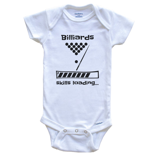 Billiards Skills Loading Funny Billiards Player Baby Bodysuit