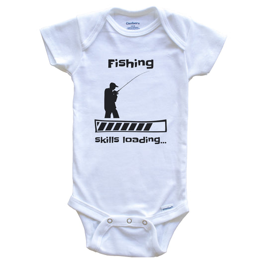 Fishing Skills Loading Funny Fisherman Baby Bodysuit