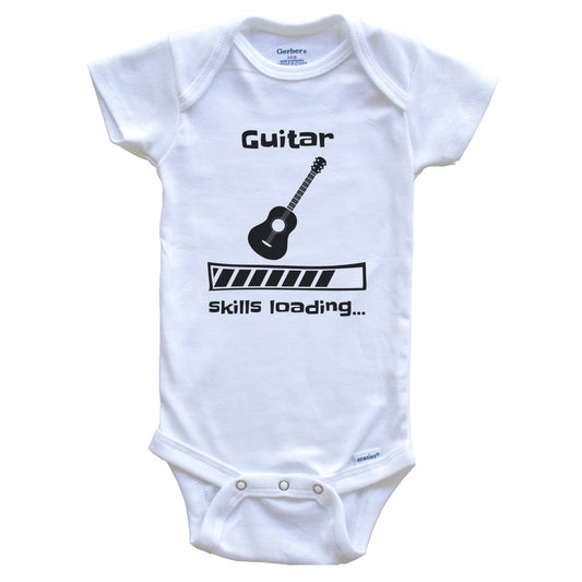 Guitar Skills Loading Funny Guitar Player Baby Bodysuit