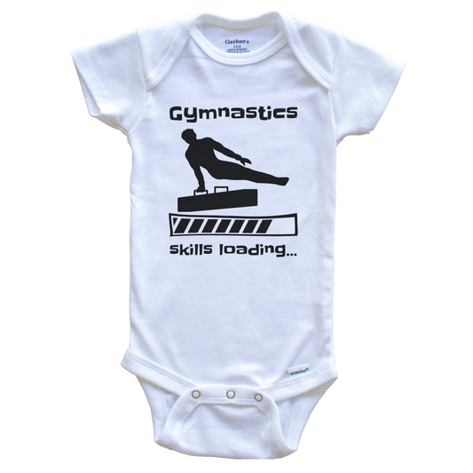 Gymnastics Skills Loading Funny Gymnast Baby Bodysuit