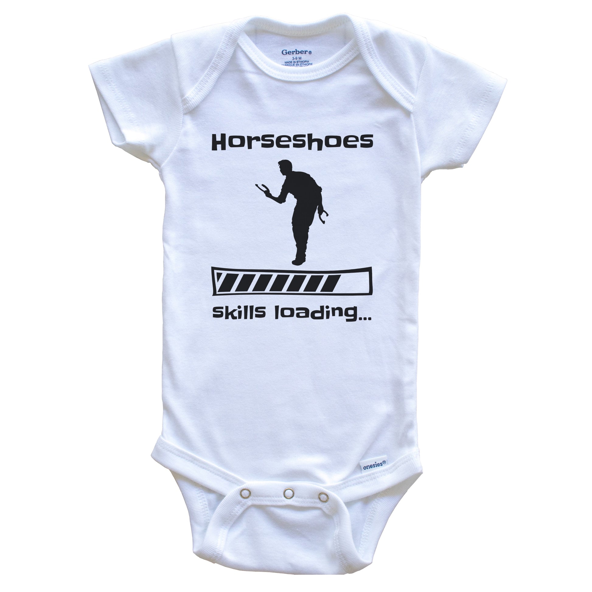 Horseshoes Skills Loading Funny Horseshoes Player Baby Bodysuit