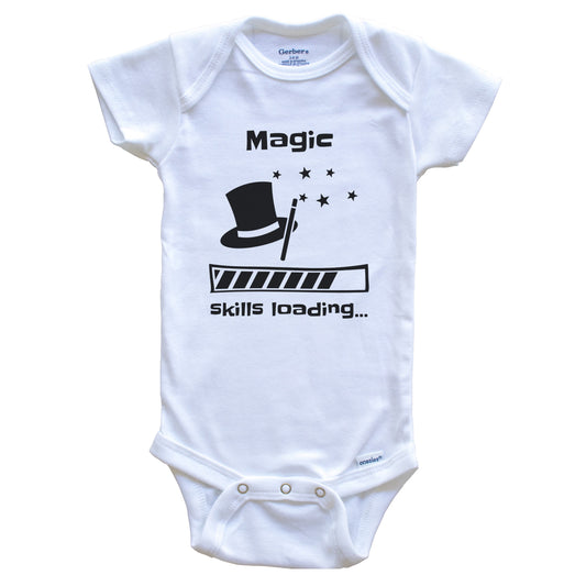 Magic Skills Loading Funny Magician Baby Bodysuit