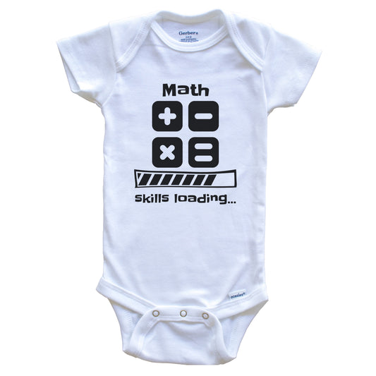 Math Skills Loading Funny Math Teacher Baby Bodysuit