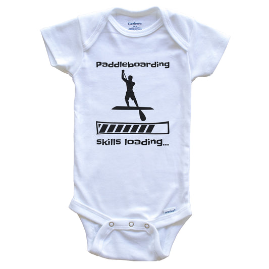 Paddleboarding Skills Loading Funny Paddleboarder Baby Bodysuit