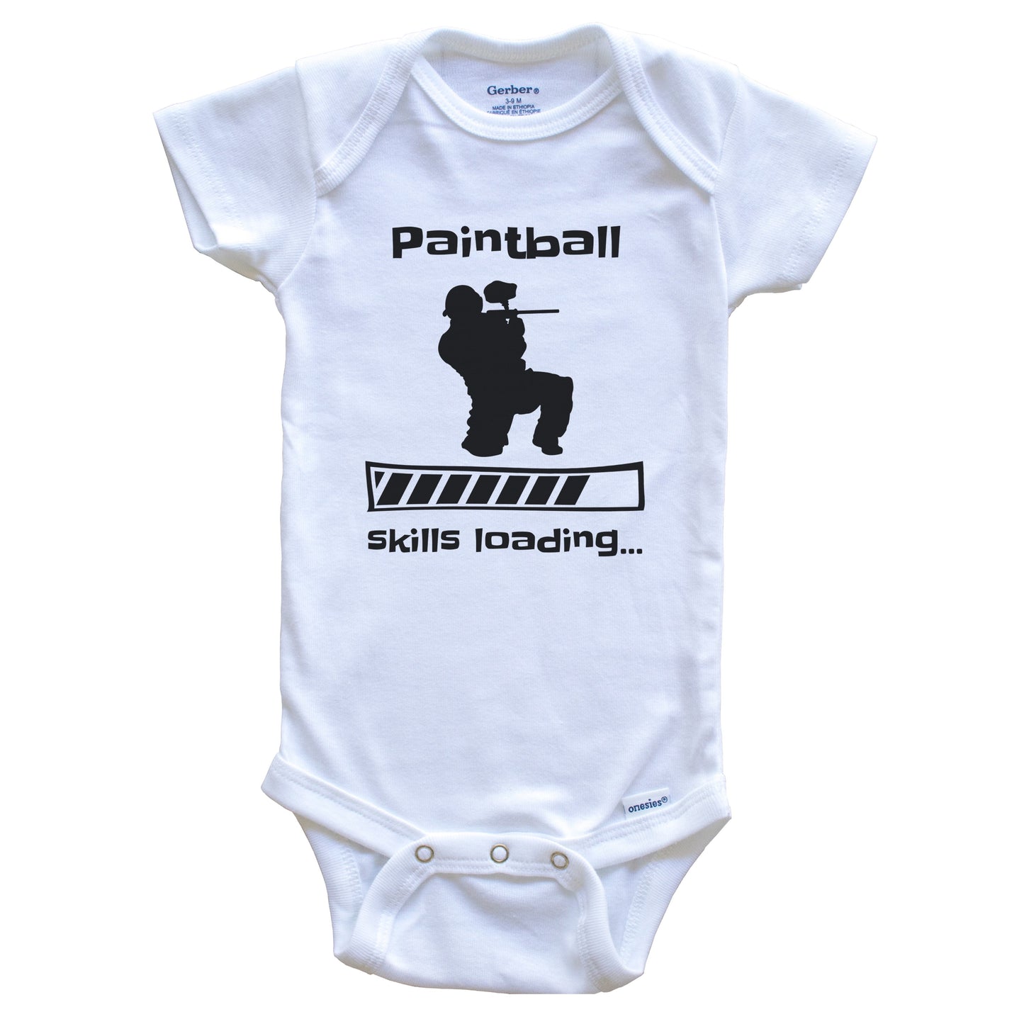 Paintball Skills Loading Funny Paintball Player Baby Bodysuit