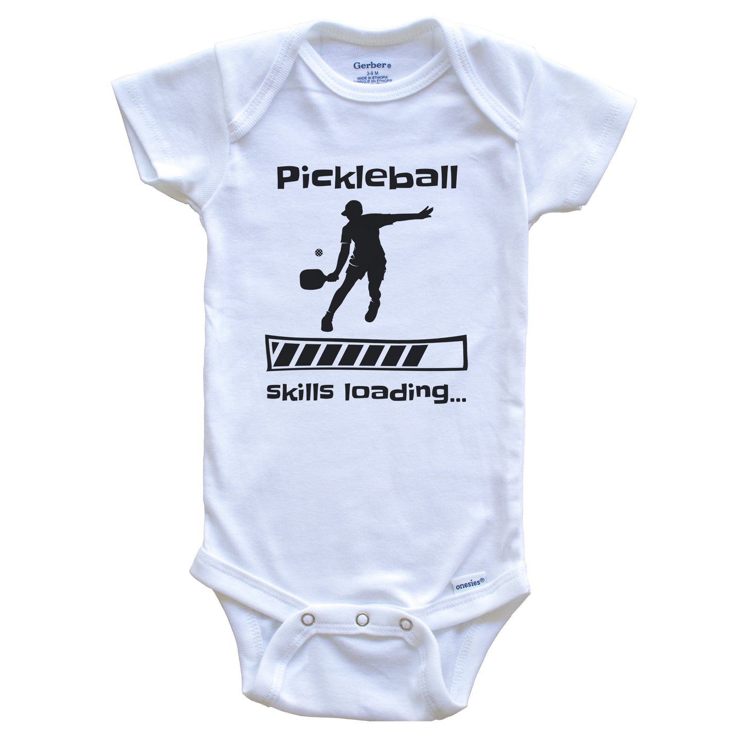 Pickleball Skills Loading Funny Pickleball Player Baby Bodysuit