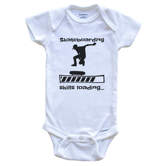 Skateboarding Skills Loading Funny Skateboarder Baby Bodysuit