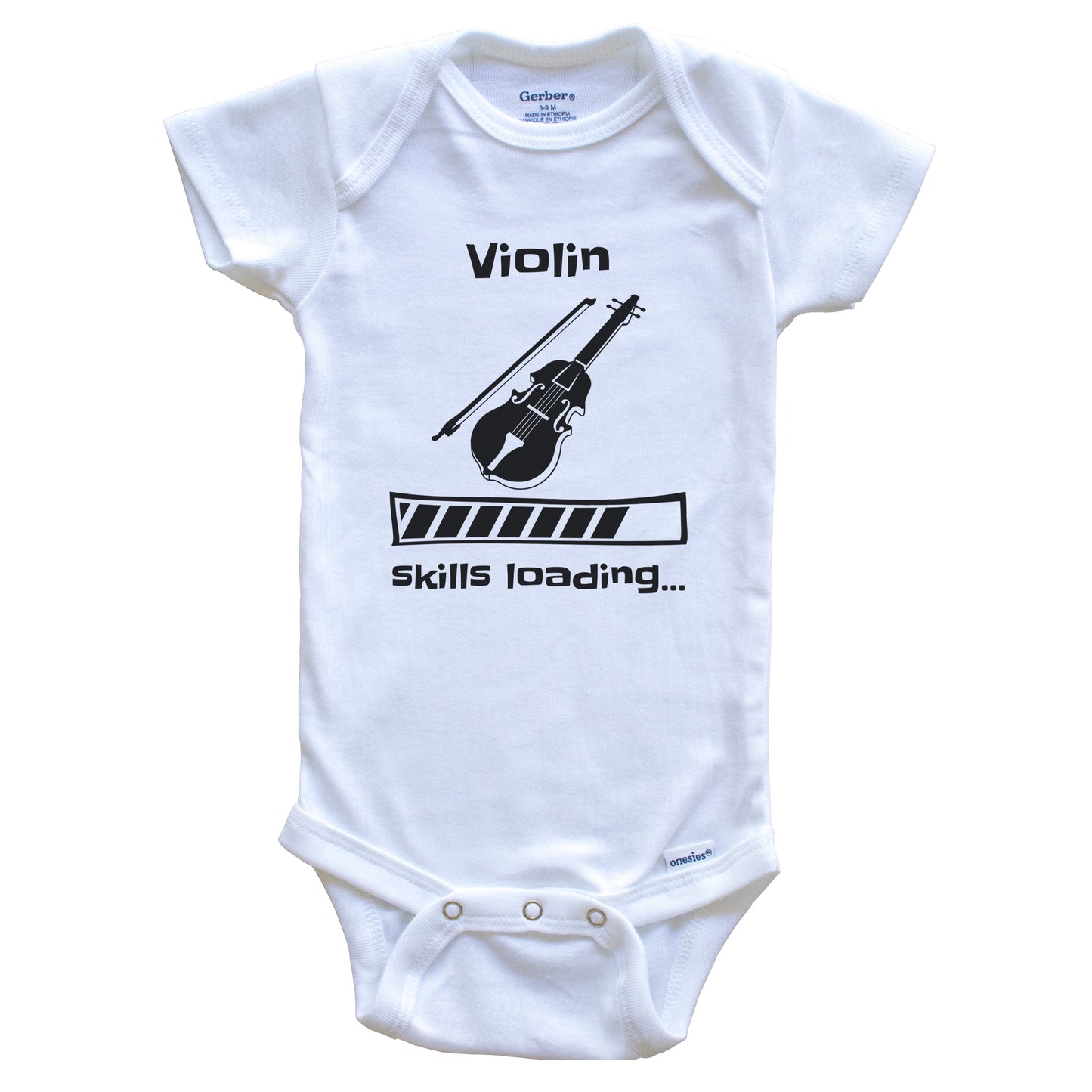 Violin Skills Loading Funny Violinist Baby Bodysuit