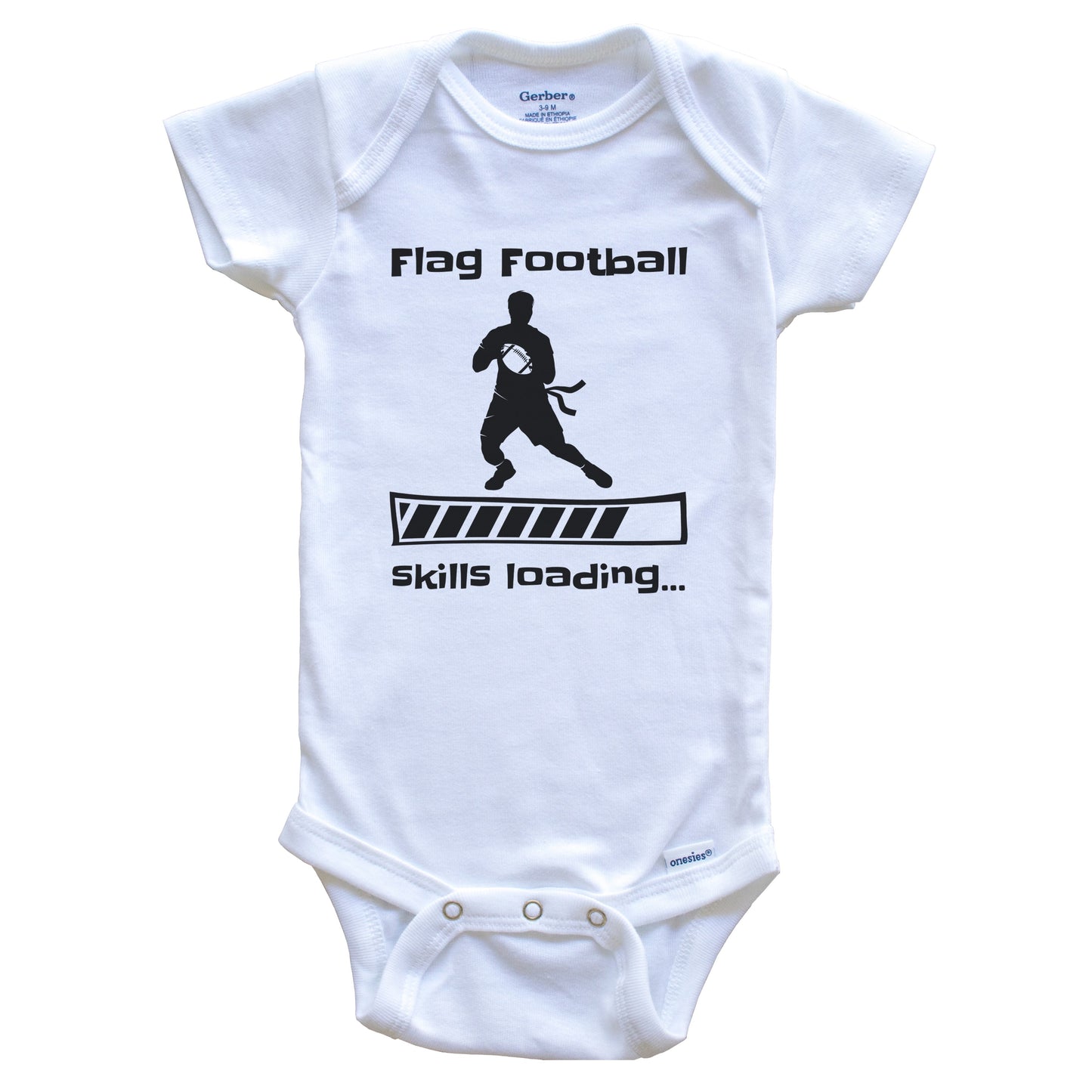 Flag Football Skills Loading Funny Flag Football Player Baby Bodysuit